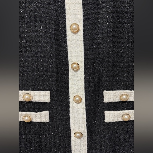 Alexia Admor Nina Elegant Black White Tweed Dress Size 14 NWT Timeless Classic - Picture 2 of 6